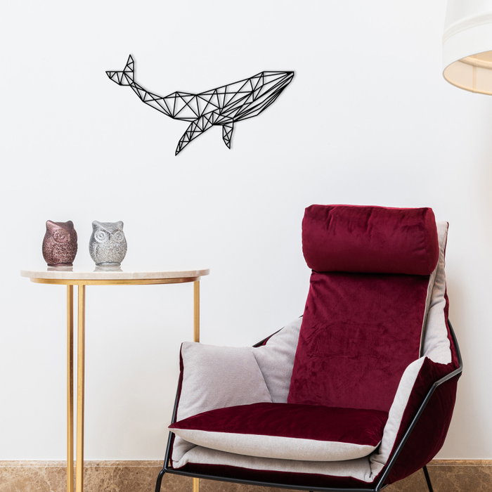 Wallity Whale 1 Escultura de Pared en Metal Negro Wallity Whale 1 Escultura de Pared en Metal Negro